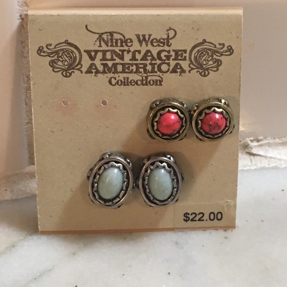 🛍🤠NWT Nine West ‘Vintage America’ Collection Stud Earring Set Yellowstone